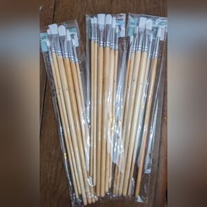 3 New six packs of long handled artskills Crafters paint brushes crafts, T12MIS